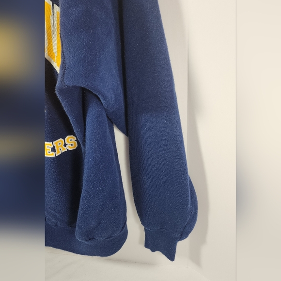 Vintage West Virginia University Unisex Tultex Sweatshirt Size Large, Navy Blue - Picture 3 of 12